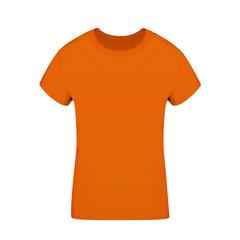 Vue T-Shirt Femme Couleur Seiyo de couleur orange| Krokrodeal