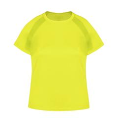 Vue T-Shirt Femme Tecnic Sappor de couleur jaune| Krokrodeal