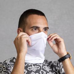 Vue Tour de Cou Antibacterienne Nical de couleur blanc| Krokrodeal