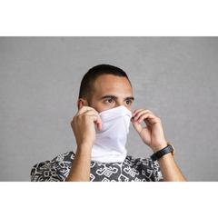 Vue Tour de Cou Antibacterienne Nical de couleur blanc| Krokrodeal