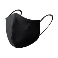 Vue Masque Hygiénique Réutilisable Liriax Medium de couleur noir| Krokrodeal