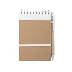 Vue Cahier Ecocard de couleur blanc| Krokrodeal