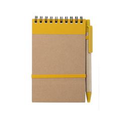 Vue Cahier Ecocard de couleur jaune| Krokrodeal