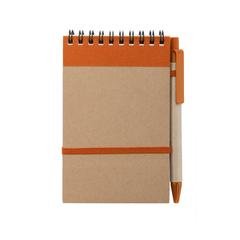 Vue Cahier Ecocard de couleur orange| Krokrodeal