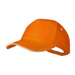 Vue Casquette Five de couleur orange| Krokrodeal