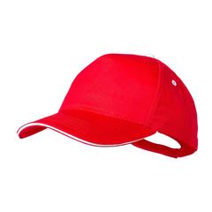 Vue Casquette Five de couleur rouge| Krokrodeal