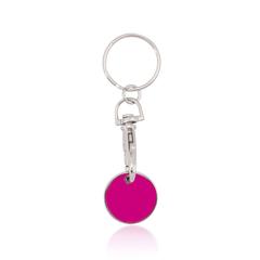 Vue Porte-Clés Monnaie Euromarket de couleur rose| Krokrodeal