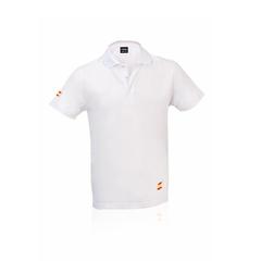Vue Polo Tecnic Bandera de couleur blanc| Krokrodeal