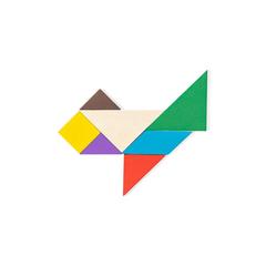 Vue générale Puzzle Tangram | Krokrodeal
