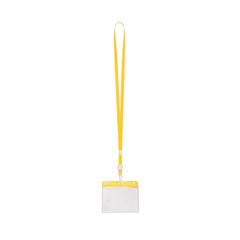 Vue Lanyard Porte-Badge Maes de couleur jaune| Krokrodeal