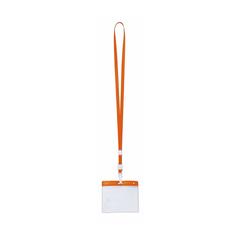 Vue Lanyard Porte-Badge Maes de couleur orange| Krokrodeal