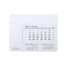 Vue Tapis Souris Calendrier Rendux de couleur blanc| Krokrodeal