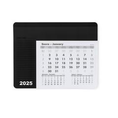 Vue Tapis Souris Calendrier Rendux de couleur noir| Krokrodeal