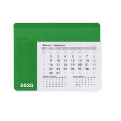 Vue Tapis Souris Calendrier Rendux de couleur vert| Krokrodeal
