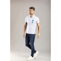 Vue Polo Tecnic Plus de couleur blanc| Krokrodeal