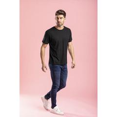 Vue T-Shirt Adulte Couleur Hecom de couleur bleu| Krokrodeal