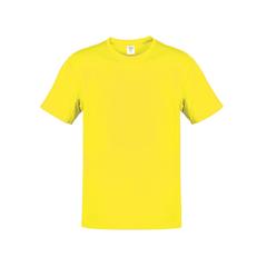 Vue T-Shirt Adulte Couleur Hecom de couleur jaune| Krokrodeal