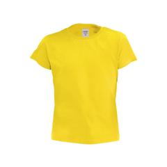 Vue T-Shirt Enfant Couleur Hecom de couleur jaune| Krokrodeal