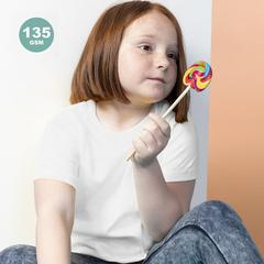 Vue générale T-Shirt Enfant Blanc Hecom | Krokrodeal