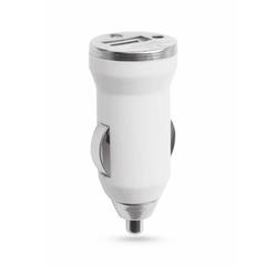 Vue Chargeur Voiture USB Hikal de couleur blanc| Krokrodeal