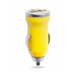 Vue Chargeur Voiture USB Hikal de couleur jaune| Krokrodeal