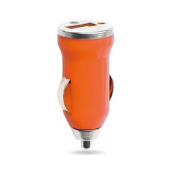 Vue Chargeur Voiture USB Hikal de couleur orange| Krokrodeal