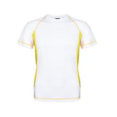 Vue T-Shirt Adulte Tecnic Combi de couleur jaune| Krokrodeal