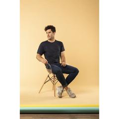 Vue T-Shirt Adulte Couleur Premium de couleur bleu| Krokrodeal