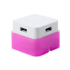 Vue Port USB Dix de couleur rose| Krokrodeal