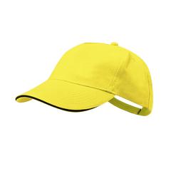 Vue Casquette Kisse de couleur jaune| Krokrodeal