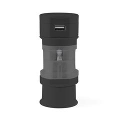 Vue Adaptateur Prises Tribox de couleur noir| Krokrodeal