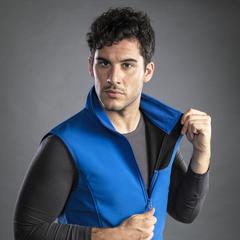 Vue Gilet Balmax de couleur bleu| Krokrodeal