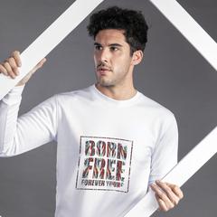 Vue Sweat-Shirt Technique Adulte Kroby de couleur blanc| Krokrodeal