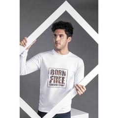 Vue Sweat-Shirt Technique Adulte Kroby de couleur blanc| Krokrodeal