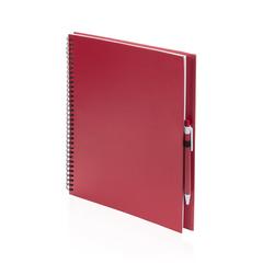 Vue Cahier Tecnar de couleur rouge| Krokrodeal