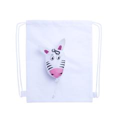 Vue Sac à Dos Pliable Kissa de couleur blanc| Krokrodeal