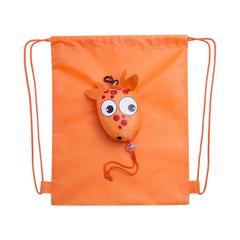 Vue Sac à Dos Pliable Kissa de couleur orange| Krokrodeal