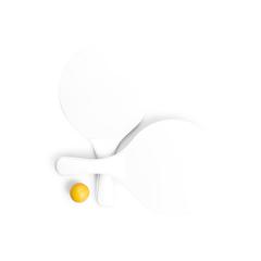 Vue Raquette Plage Faluk de couleur blanc| Krokrodeal
