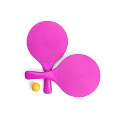 Vue Raquette Plage Faluk de couleur rose| Krokrodeal