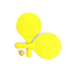 Vue Raquette Plage Faluk de couleur jaune| Krokrodeal