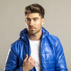Vue Veste Luzat de couleur bleu| Krokrodeal