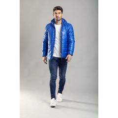 Vue Veste Luzat de couleur bleu| Krokrodeal