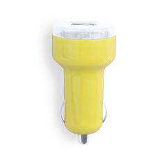 Vue Chargeur Voiture USB Denom de couleur jaune| Krokrodeal