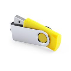 Vue Clé USB Rebik 16GB de couleur jaune| Krokrodeal
