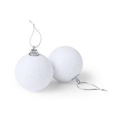 Vue Set Ornement Noël Yenkit de couleur blanc| Krokrodeal