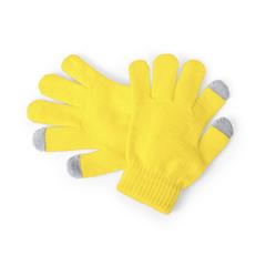 Vue Gant Tactile Pigun de couleur jaune| Krokrodeal