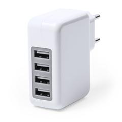 Vue Chargeur USB Gregor de couleur blanc| Krokrodeal