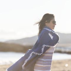 Vue Natte de Plage Hansier de couleur blanc| Krokrodeal