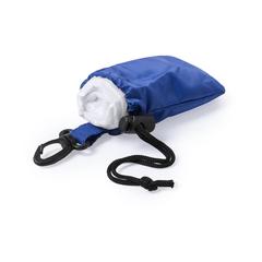 Vue Poncho Domin de couleur bleu| Krokrodeal