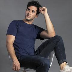 Vue T-Shirt Adulte Couleur "keya" MC150 de couleur bleu| Krokrodeal